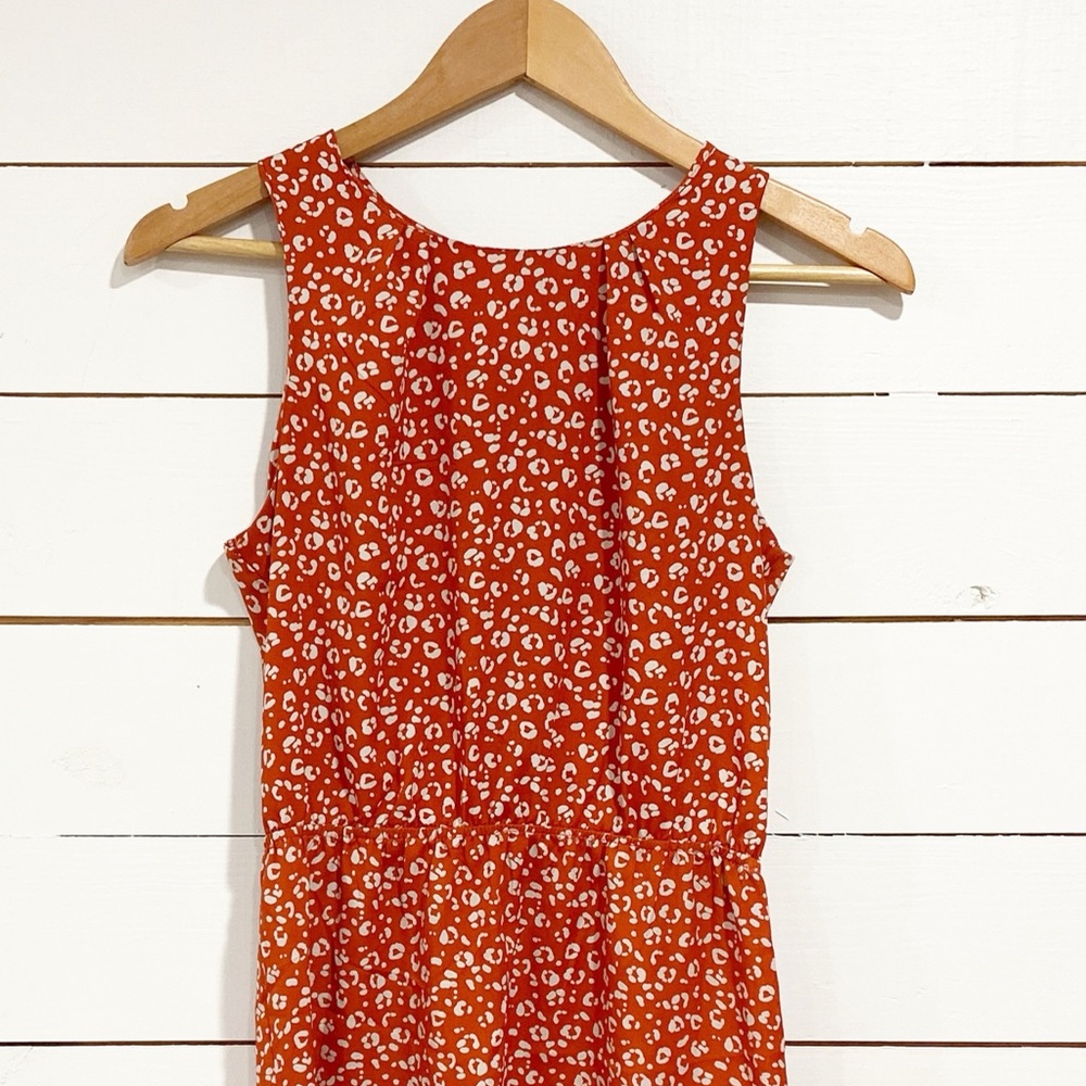 Rust Animal Print Dress